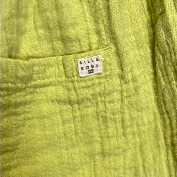 Lime Green 100% cotton Button-Up Shirt L and Shorts M Set - Picture 8 of 10